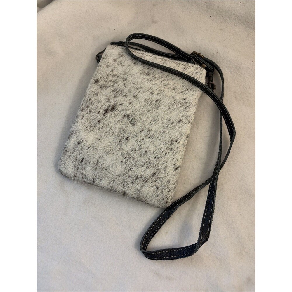 Myra Purse Crossbody Bag Hair Cowhide Leather Shoulder Speckled Western Country